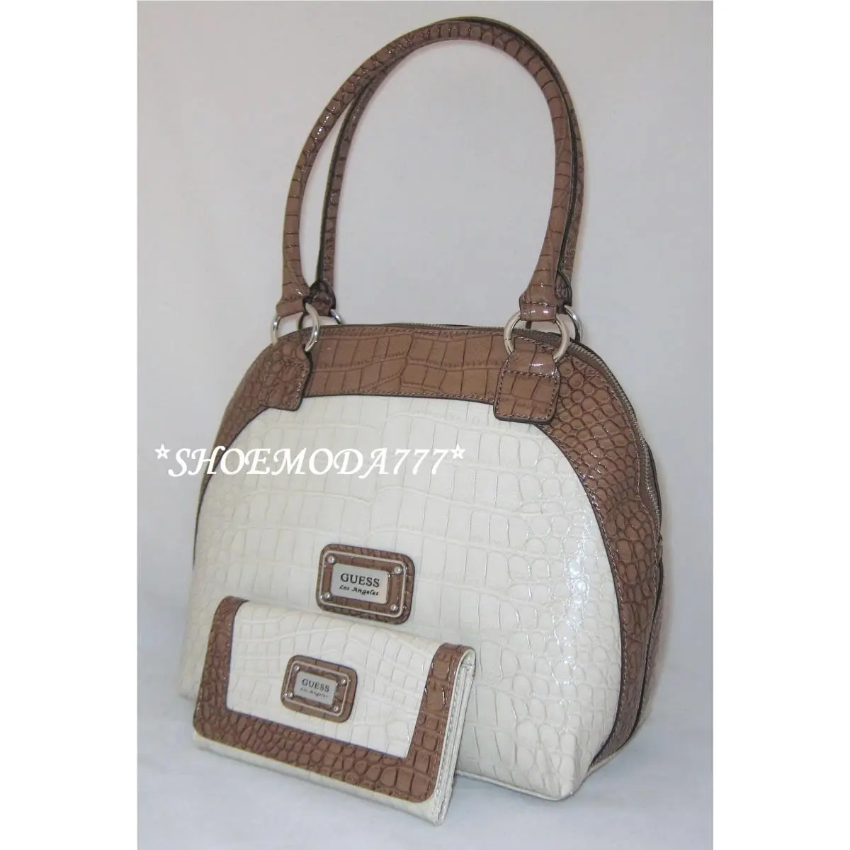 Carla Dome Satchel Bag Purse Handbag Wallet Set Stone Taupe Plum Black Beiges by Guess