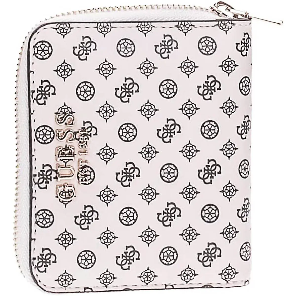 Guess Emilee Slg Small Zip Around Purse Womens Bag In Stone