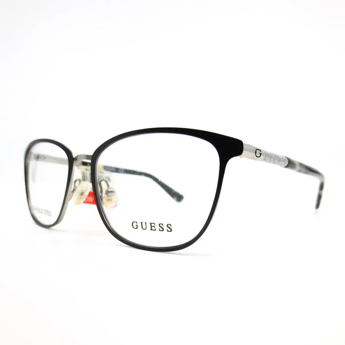 Guess GU2659 002 Matte Eyeglasses Frames Black Gray Round Full Rim 51-17-140
