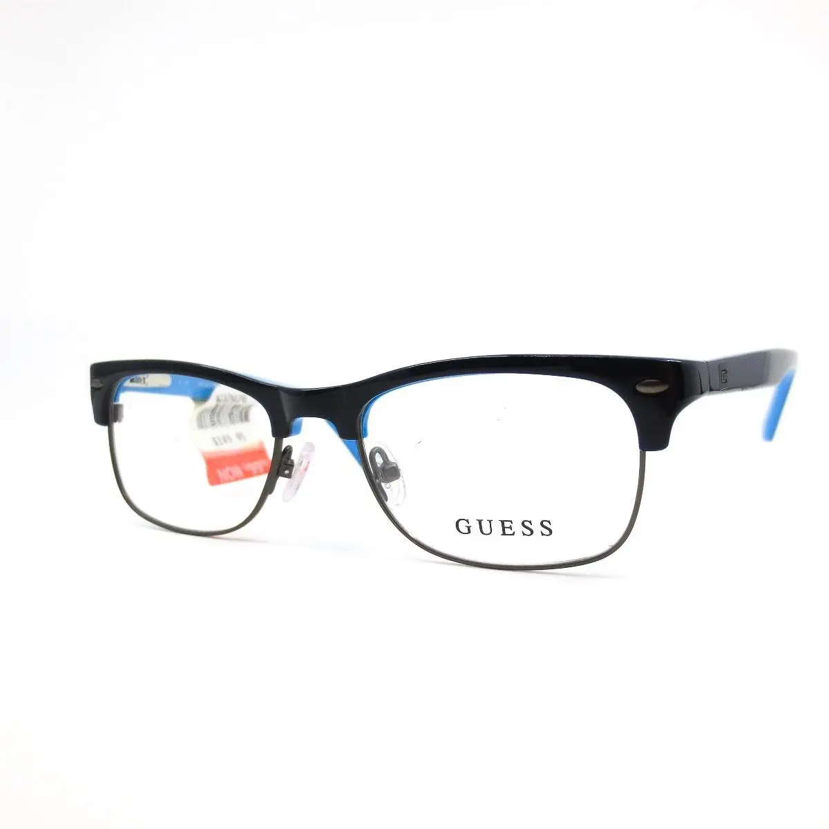 Guess GU9174 090 Blue Navy Plastic Rectangle Eyeglasses Frames 47-17-130 - Frame: Blue