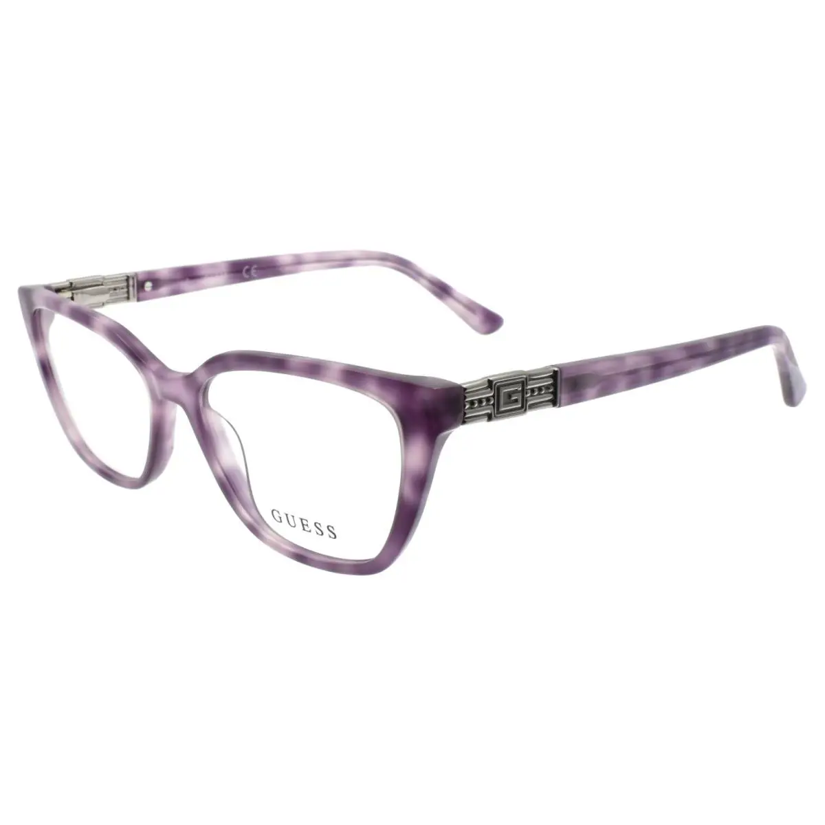 Guess GU2941 083 Women`s Eyeglasses Frames Cat Eye 51-15-140 Purple Havana