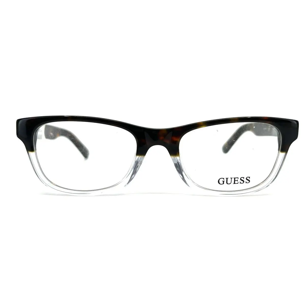Guess Eyeglasses GU1749 Tocry Brown Tortoise Crystal Rectangle Frame 52-19-140