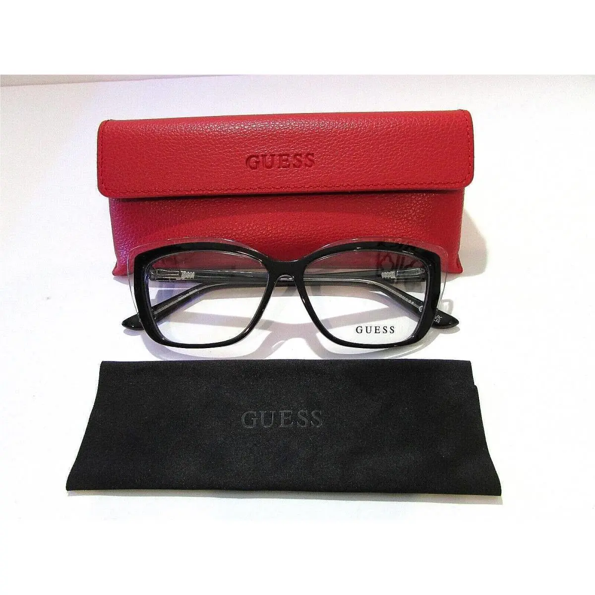 Guess GU2977 GU 2977 005 Black/other Eyeglasses Rx-able Frame 55 MM