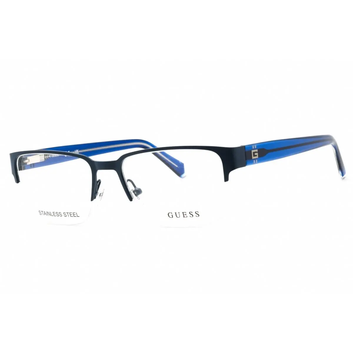 GU50095 091 Matte Blue 53mm Eyeglasses by Guess