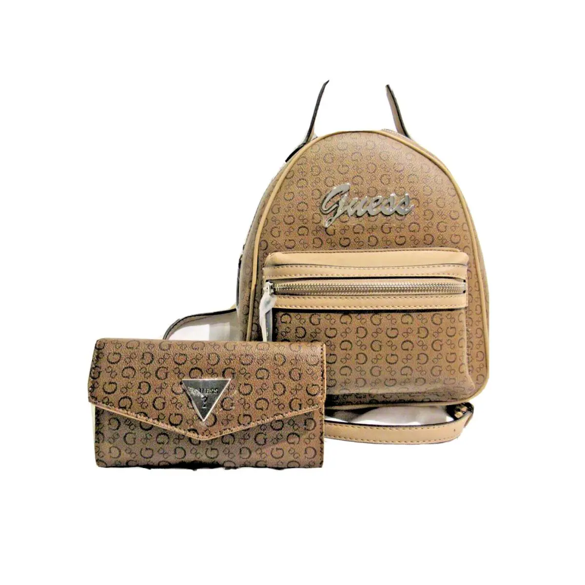 Hendry Guess Backpack Hand/shoulder Bag Wallet in Cocoa Free US Shipping