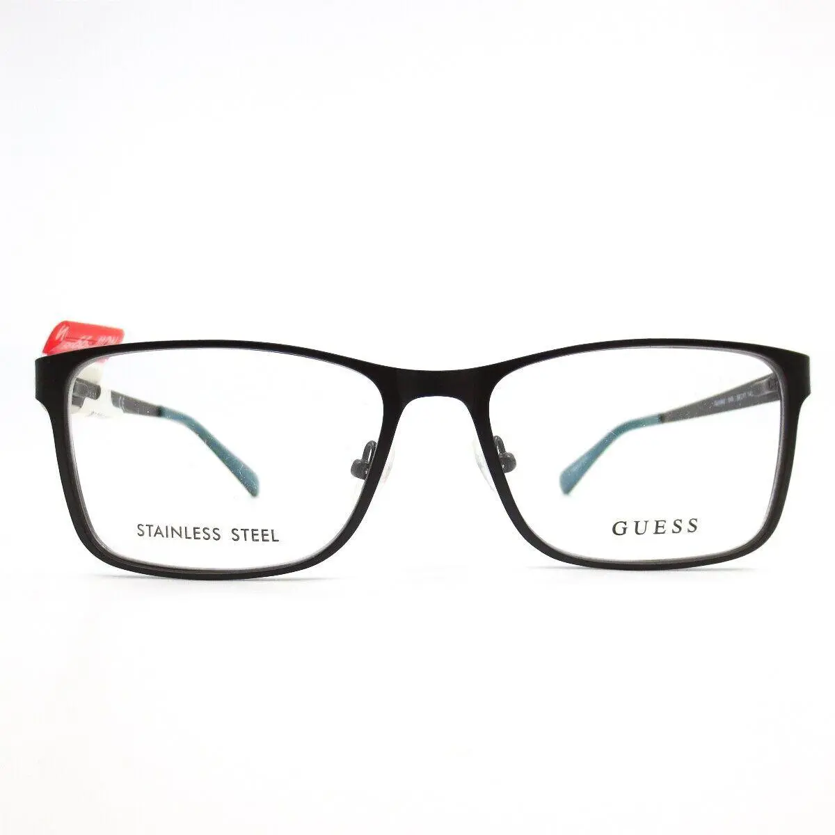 Guess GU1775 Blk Eyeglasses Frames Black Blue Rectangle Full Rim 56-17-145