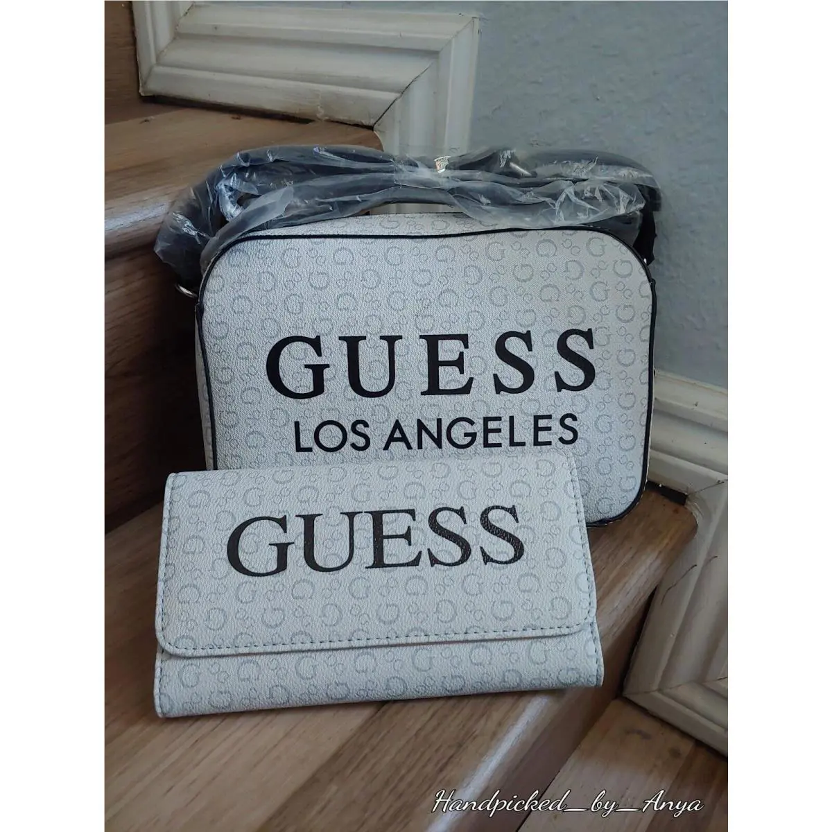 Guess Biel Logo Crossbody and Checkbook Organizer Wallet