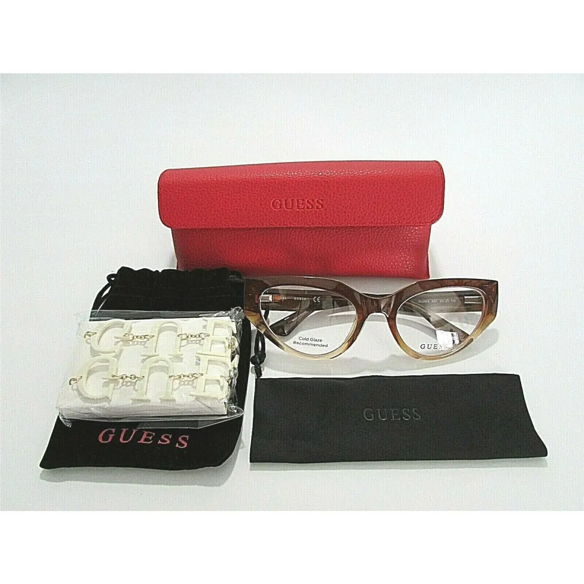 Guess GU2853 GU 2853 047 Light Brown Eyeglasses Rx-able Frame