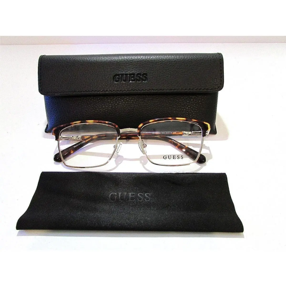 Guess GU50062 GU 50062 052 Dark Havana Eyeglasses Rx-able Frame