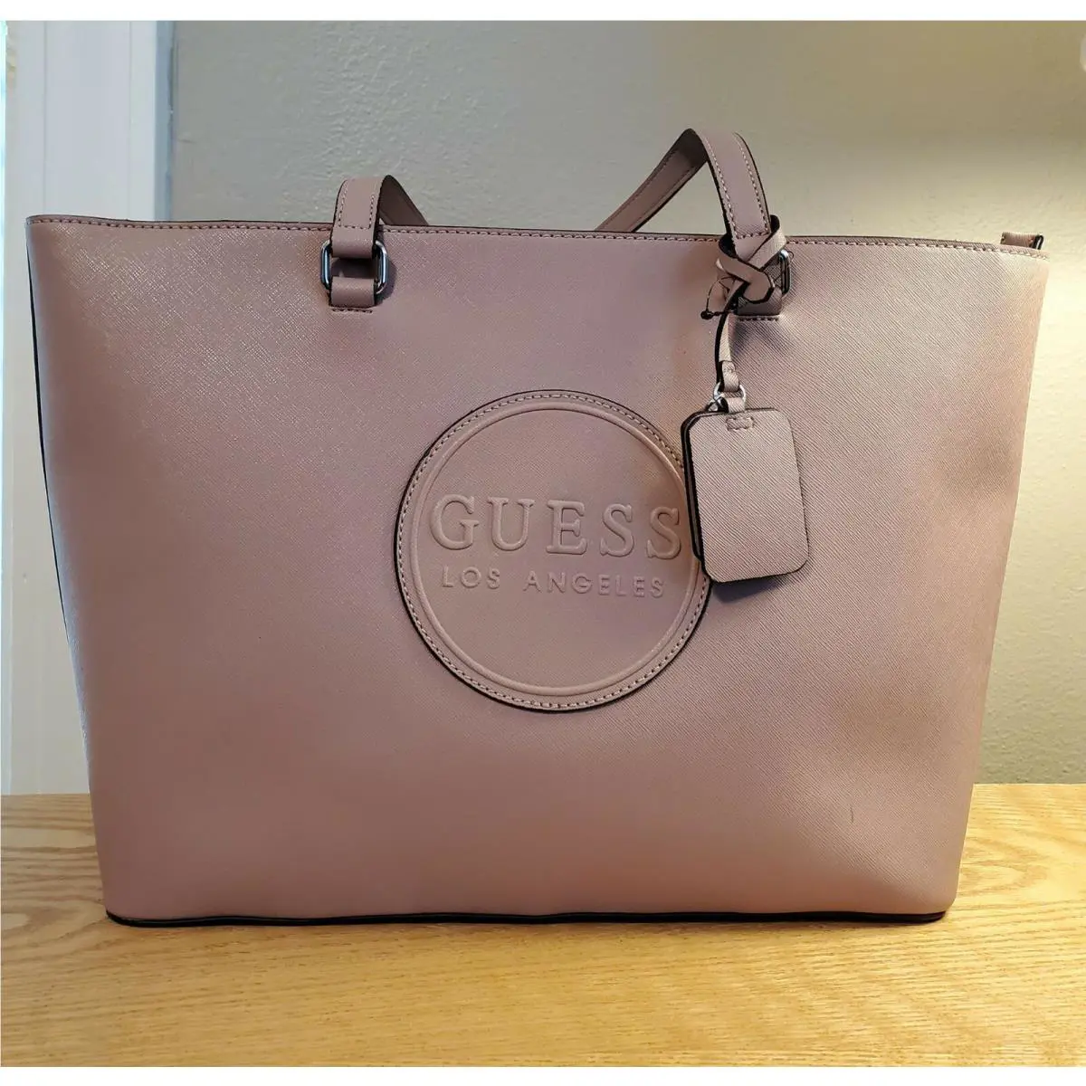 Purse Hand Bag Tote Jaxon Travel Dusty Mauve Purse Bag S8433411 by Guess