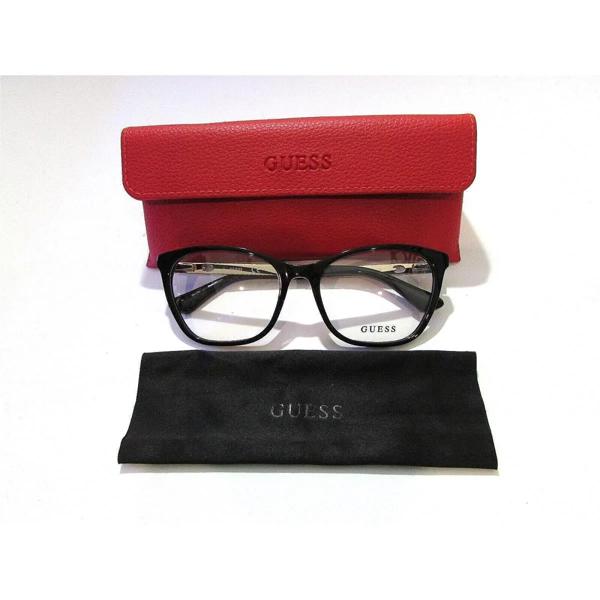 Guess GU2882 GU 2882 001 Shiny Black Eyeglasses Rx-able Frame