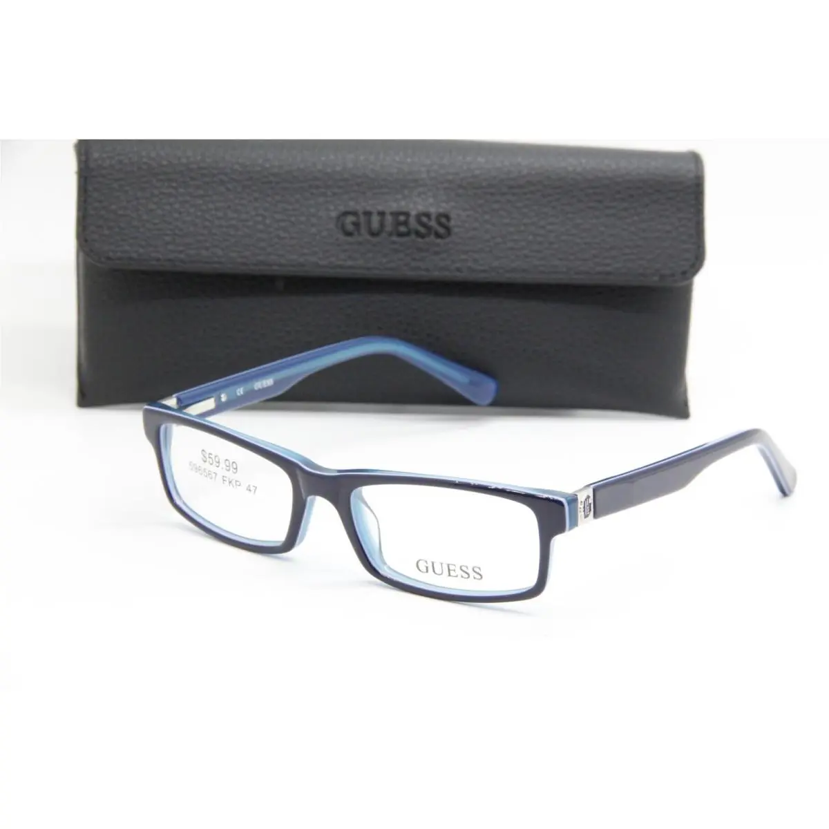 Guess GU 9059 BL Blue Eyeglasses Frames W/case 47-15