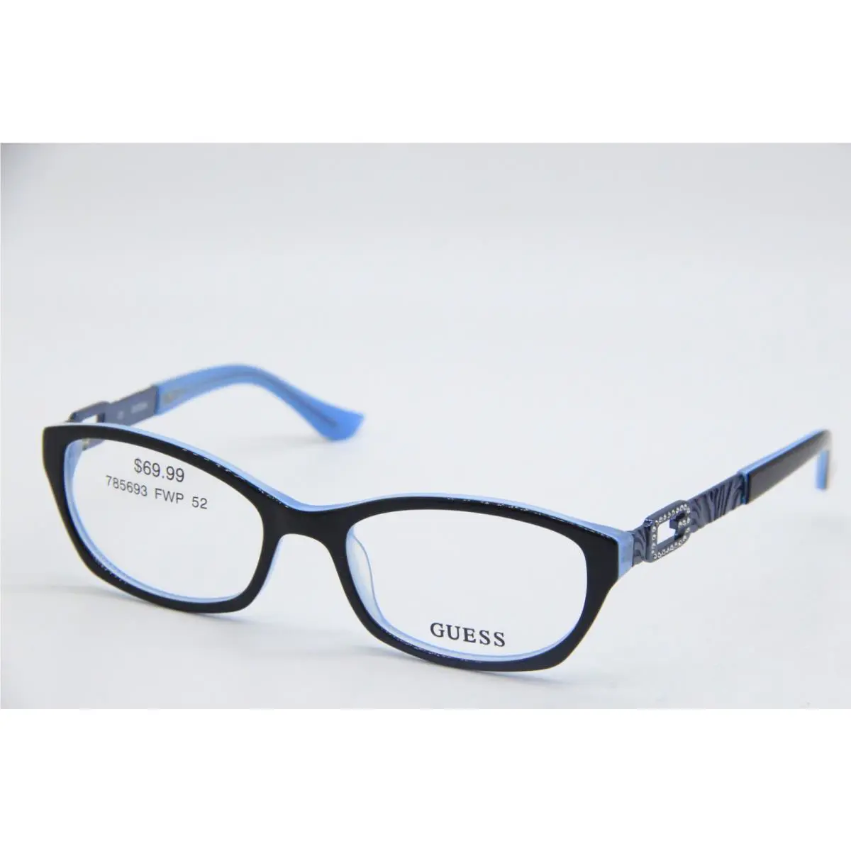 Guess GU 2287 BL Black Blue Eyeglasses 52-17