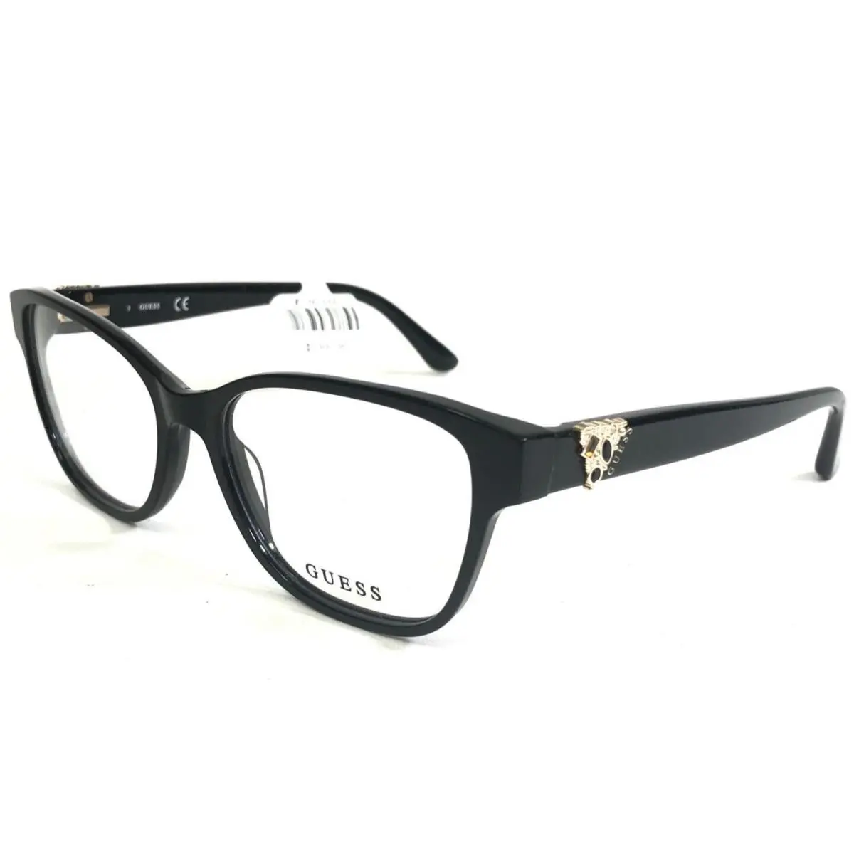 Eyeglasses Frames GU2854-S 001 Black Cat Eye Full Rim 53-16-140 by Guess