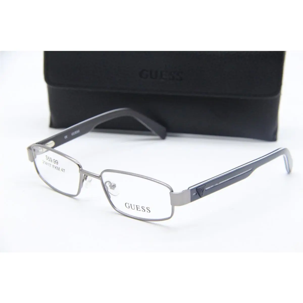 Guess Kids GU 9101-3 J14 Silver Black Eyeglasses W/case 47-16