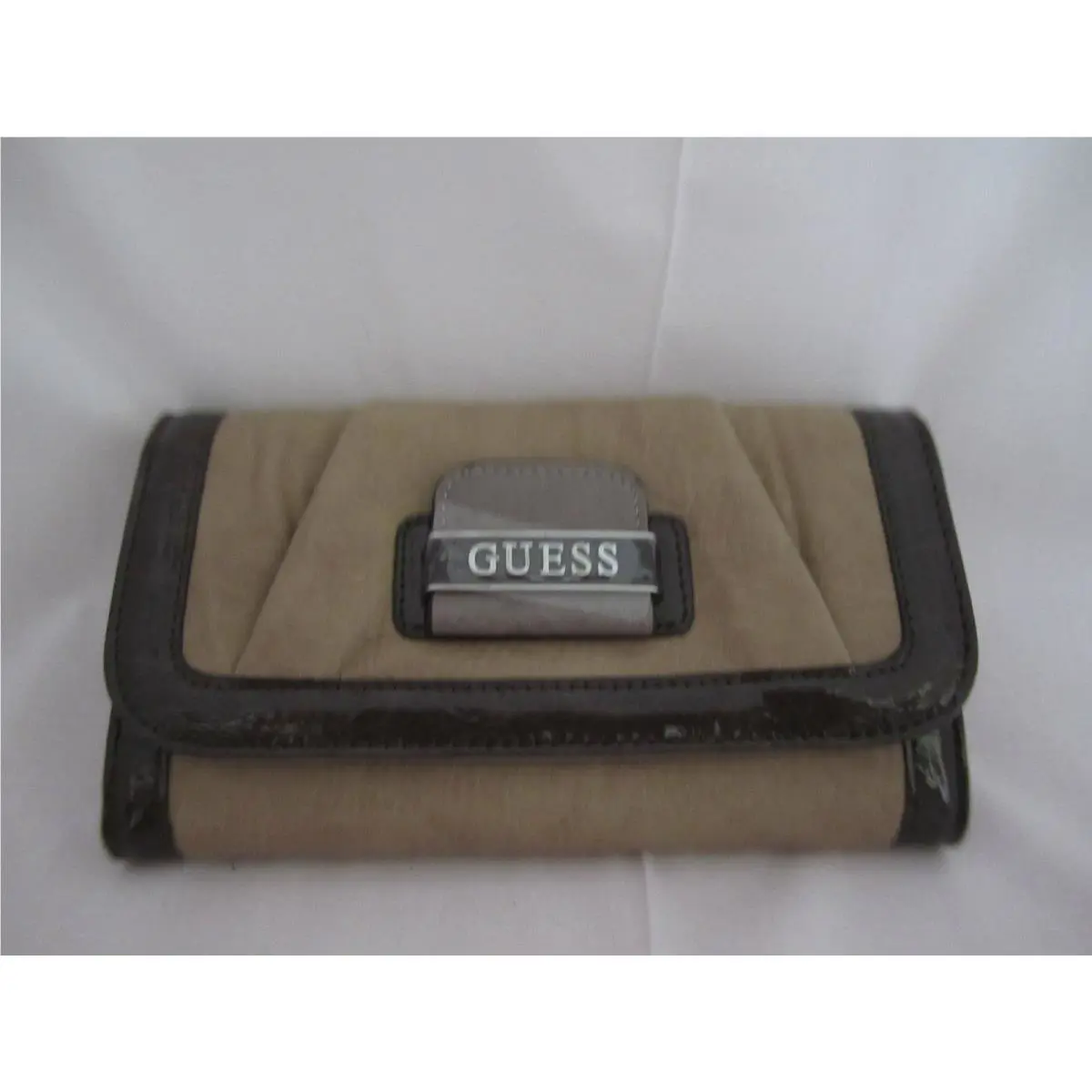 Guess Parisian Chic Slg Checkbook Wallet Camel Multi VY383038