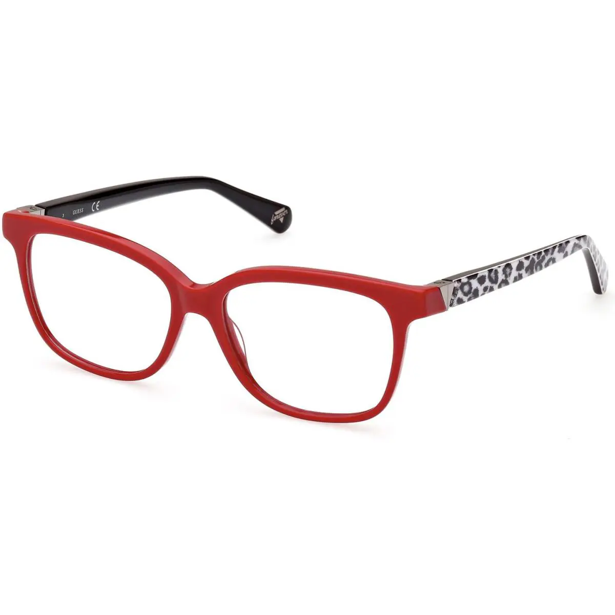 Guess GU5220 066 Shiny Red Plastic Optical Eyeglasses Frame 53-15-140 GU 5220 RX