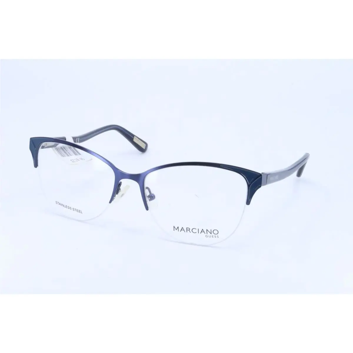 Guess by Marciano GM0209 Blue Cat Eye Women Semi Rimless 52-16-135 Eyeglasses