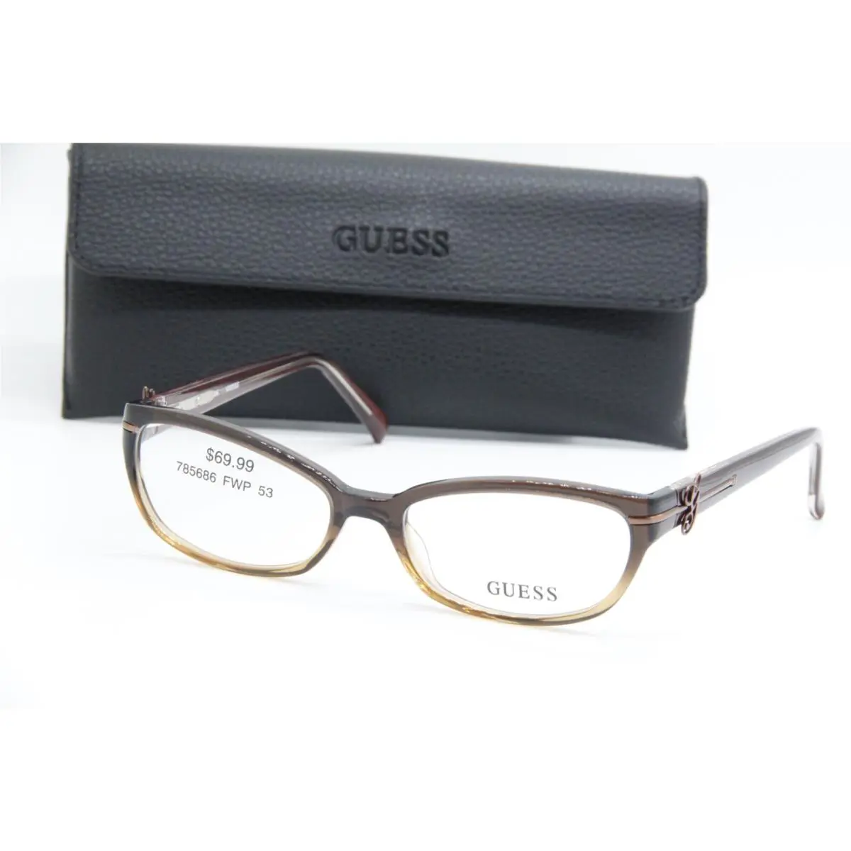Guess GU 2304 Brn Dark Brown Eyeglasses W/case 53-16