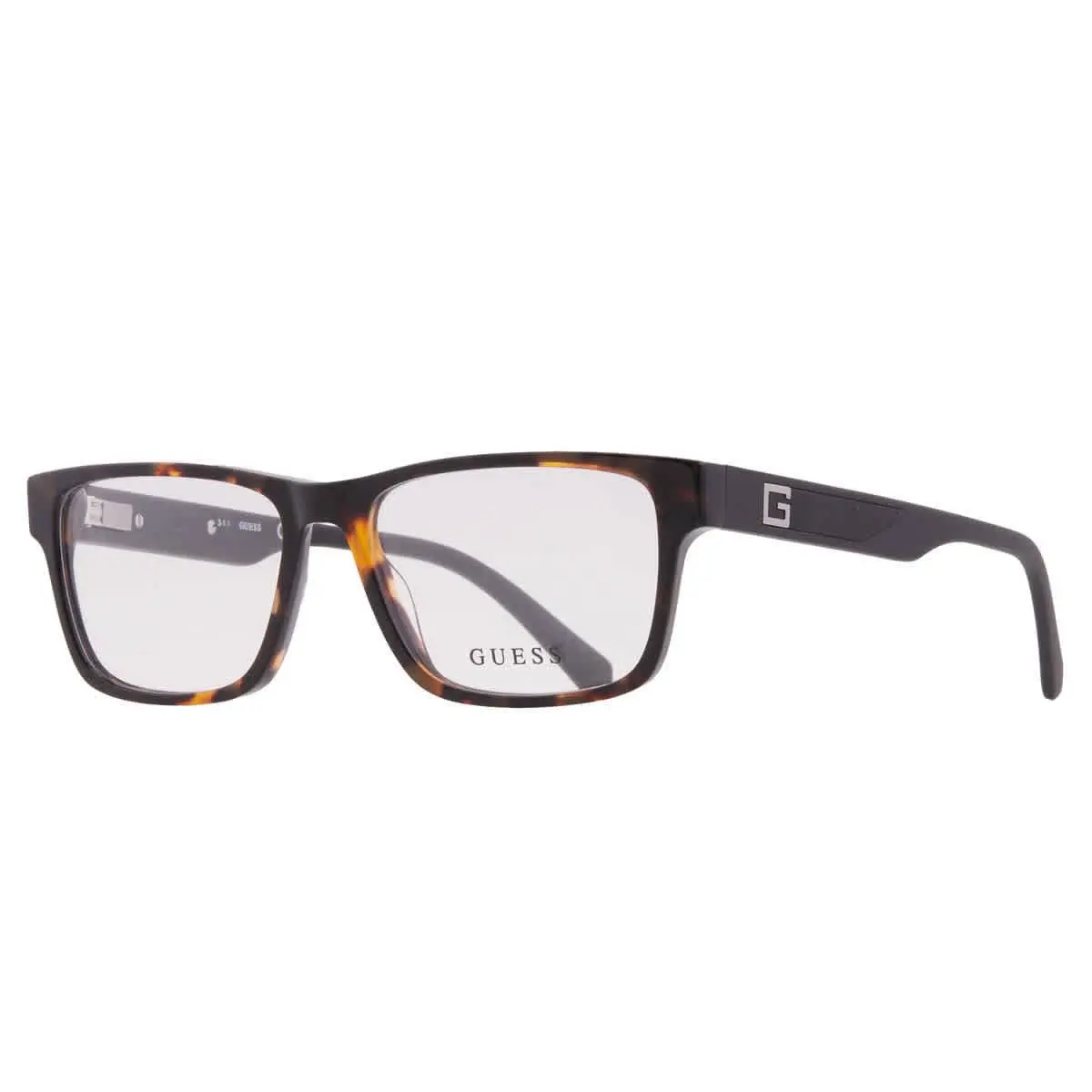 Guess Demo Rectangular Men`s Eyeglasses GU50018 052 52 GU50018 052 52