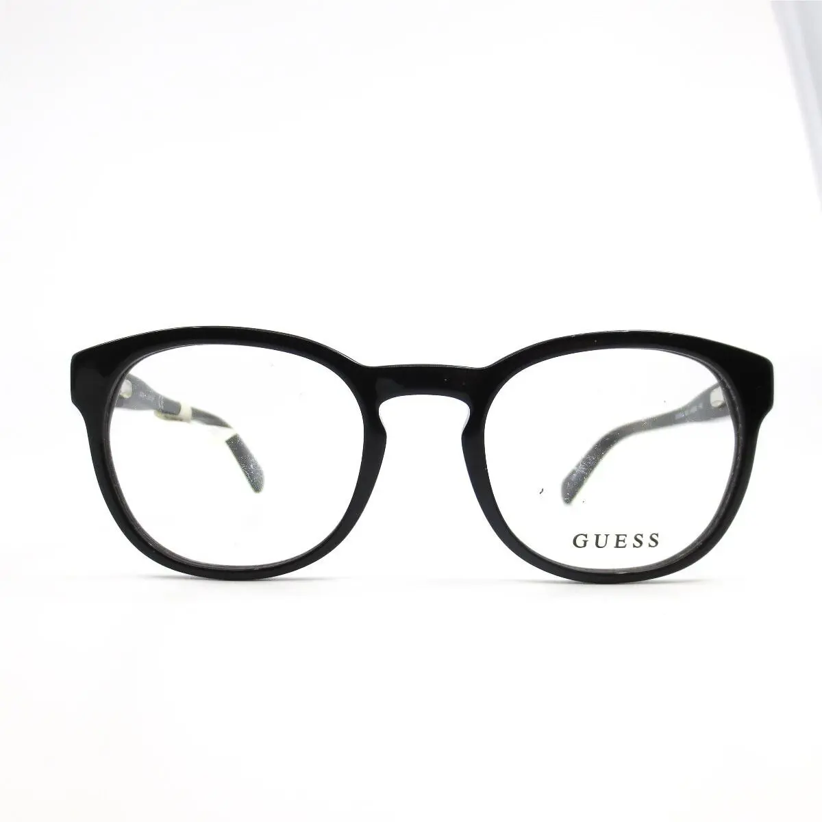 Guess GU1907 001 Black Plastic Round Optical Eyeglasses Frames 49-20-140