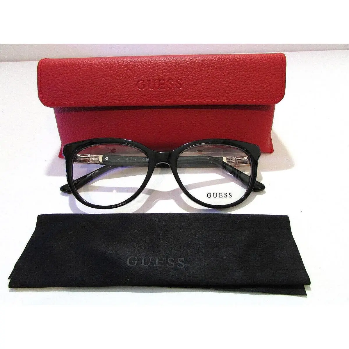 Guess GU2942 GU 2942 001 Shiny Black Eyeglasses Rx-able Frame