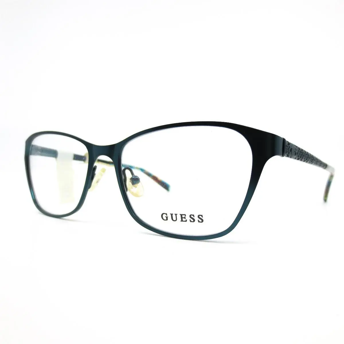 Guess GU2502 088 Eyeglasses Frames Black Blue Rectangle Full Rim 52-16-135
