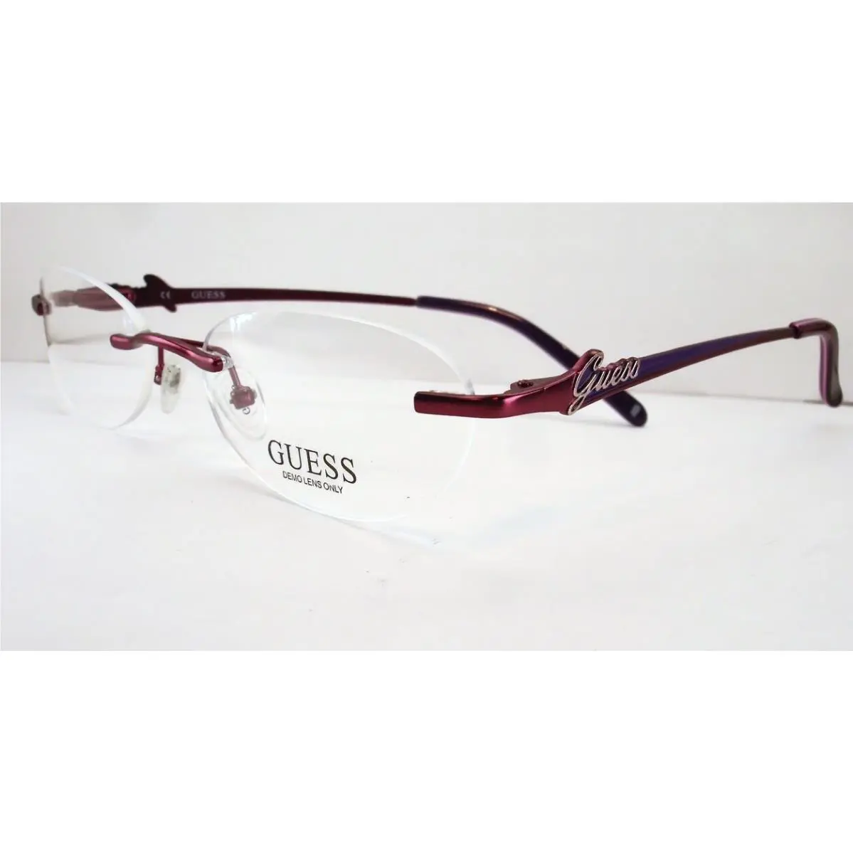 Guess Eyeglass Frame GU 2277 Burgundy BU Woman Drill Mount 52-17-135