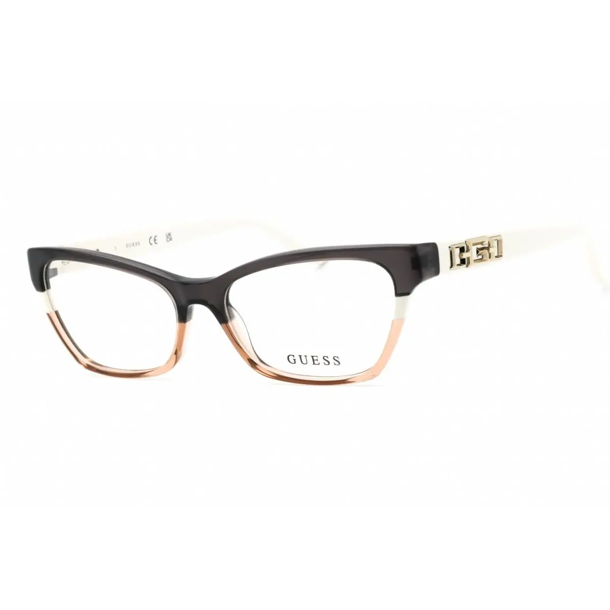 Guess GU2979 020 Gray Striped Shiny Ivory 54mm Eyeglasses