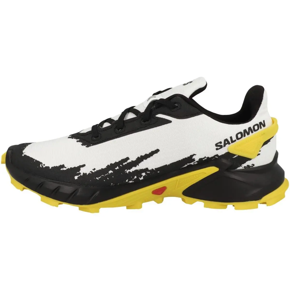 Salomon Alphacross 4 Trail Running 417244 White Yellow Black Hiking Shoes - White