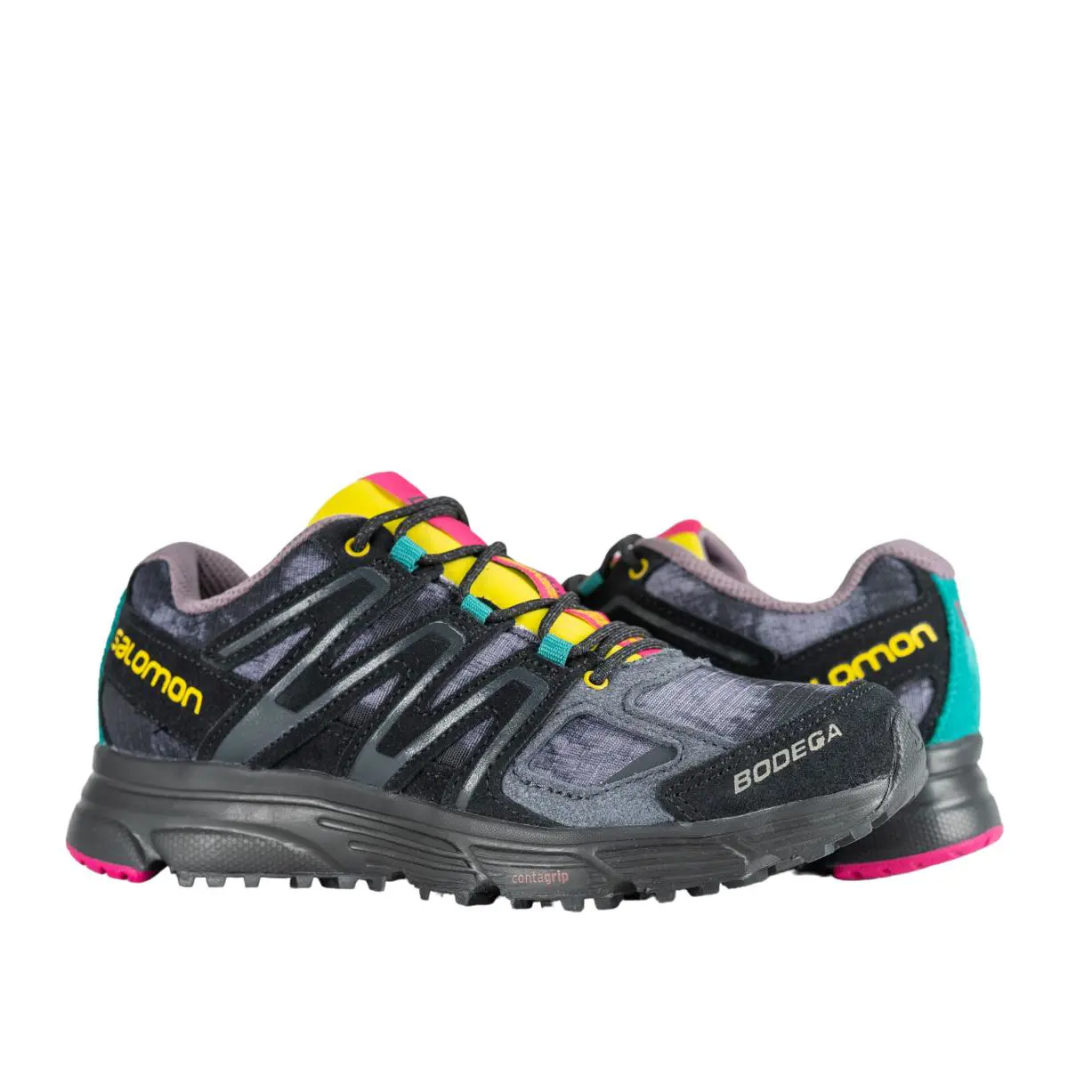 Salomon x Bodega X-mission 4 Suede Men`s Casual Shoes - Black/Golden Kiwi/Ebony