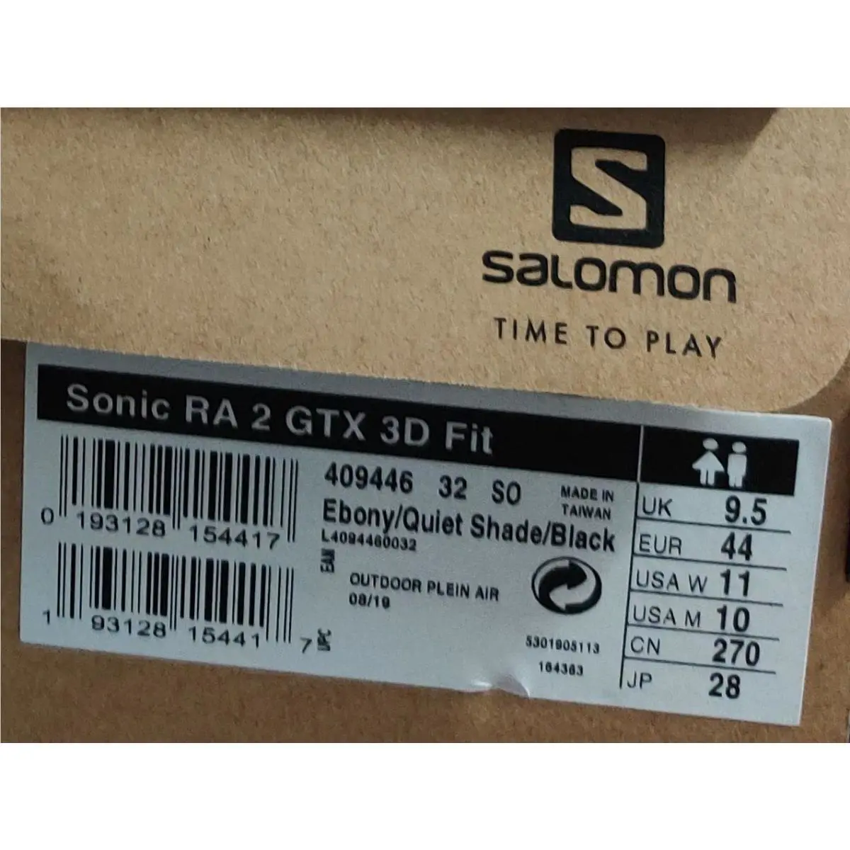 Salomon shoes - SONIC RA 2 GTX 3D FIT NOCTURNE - Ebony/ Quiet Shade/ Black 2