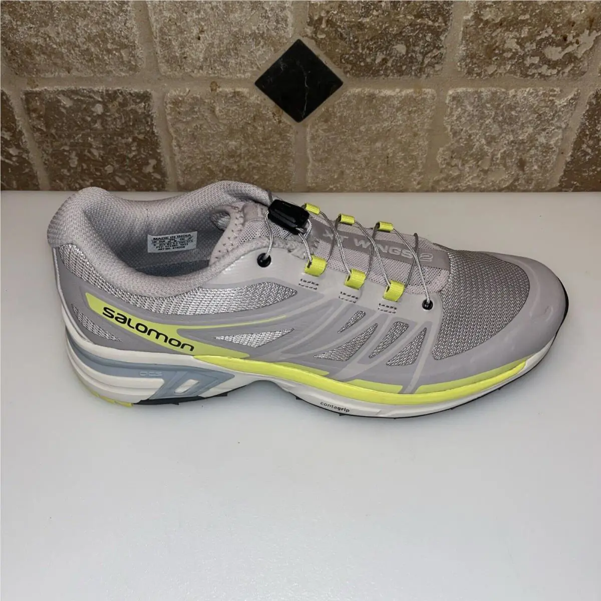 Salomon Xt-wings 2 Trail Running Shoes Men 8.5 M 416258 Yellow Grey - Multicolor