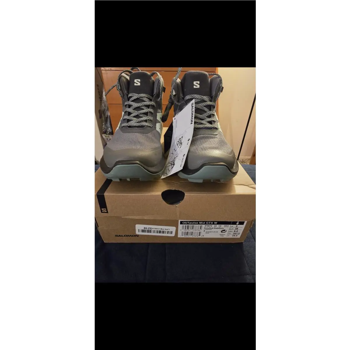 Salomon shoes - OUTpulse - OUTpulse - 470672 - Ebony/Quiet Shade 4