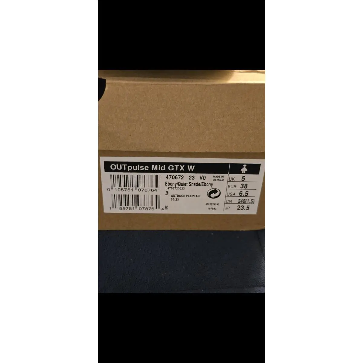 Salomon shoes - OUTpulse - OUTpulse - 470672 - Ebony/Quiet Shade 5