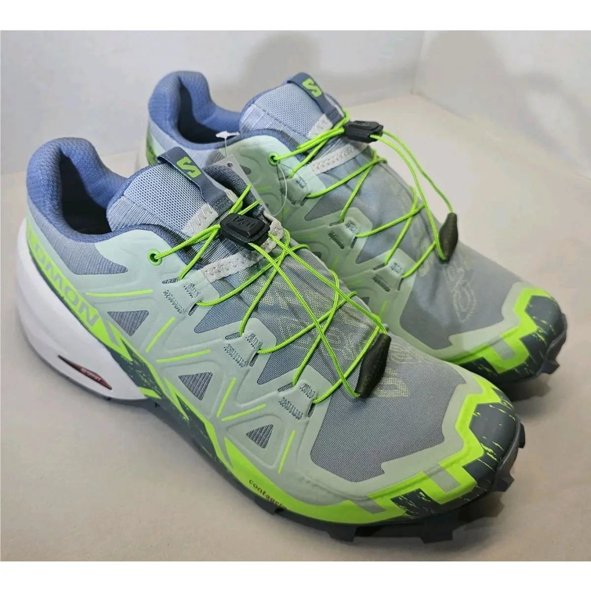 Salomon shoes - Salomon Speedcross 6 - Speedcross - Sneaker - Quarry/Green Gecko/Flint Stone 4