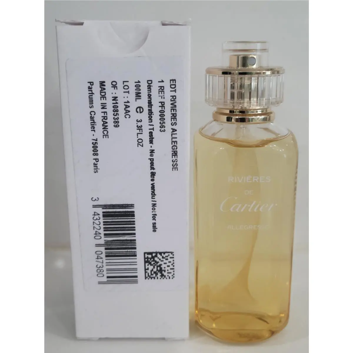 Cartier Rivieres Allegresse Eau De Toilette 3.3oz / 100ml Exprtn 2027 Tester Box
