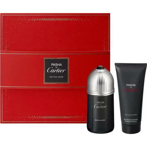 Pasha DE Cartier Edition Noir 2 Pcs Set: 5 OZ Edt SP + 3.3 Shower Gel Rare