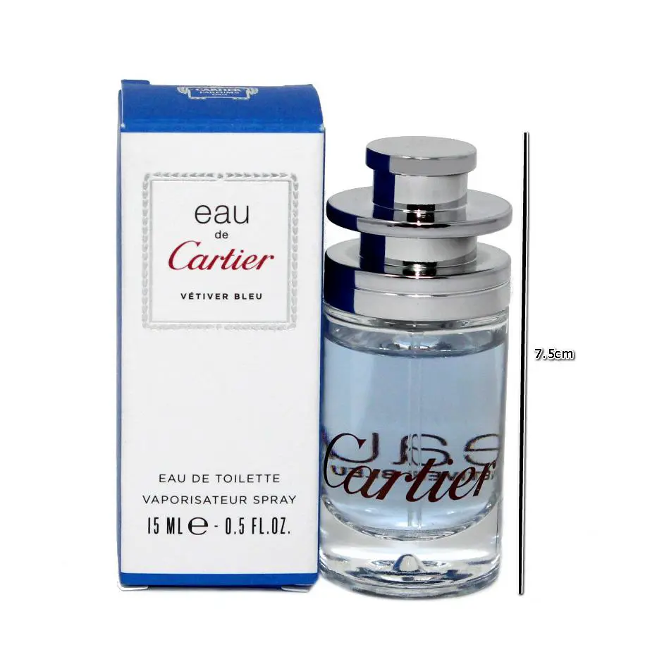 Eau DE  Vetiver Bleu Eau DE Toilette Spray 15 ML/0.5 OZ Miniature by Cartier