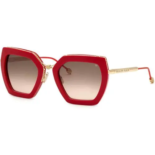 Philipp Plein SPP097S Red Red -06y6 06y6 Sunglasses