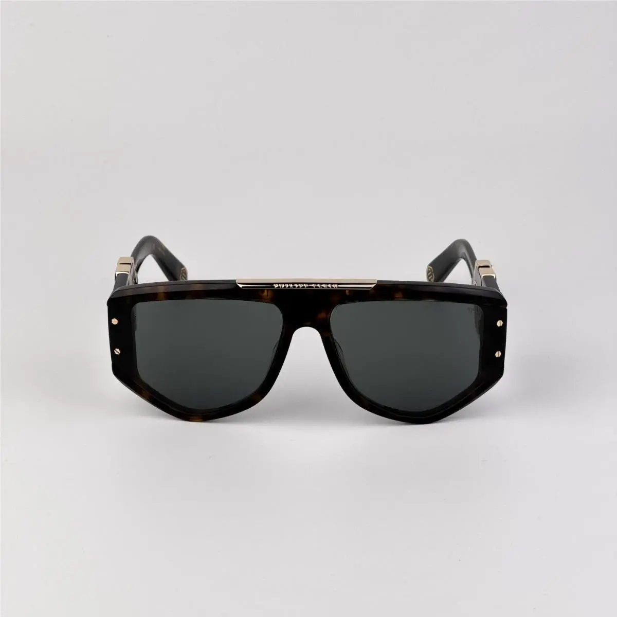 Philipp Plein Men Sunglasses Havana Green Mask SPP093M 0722