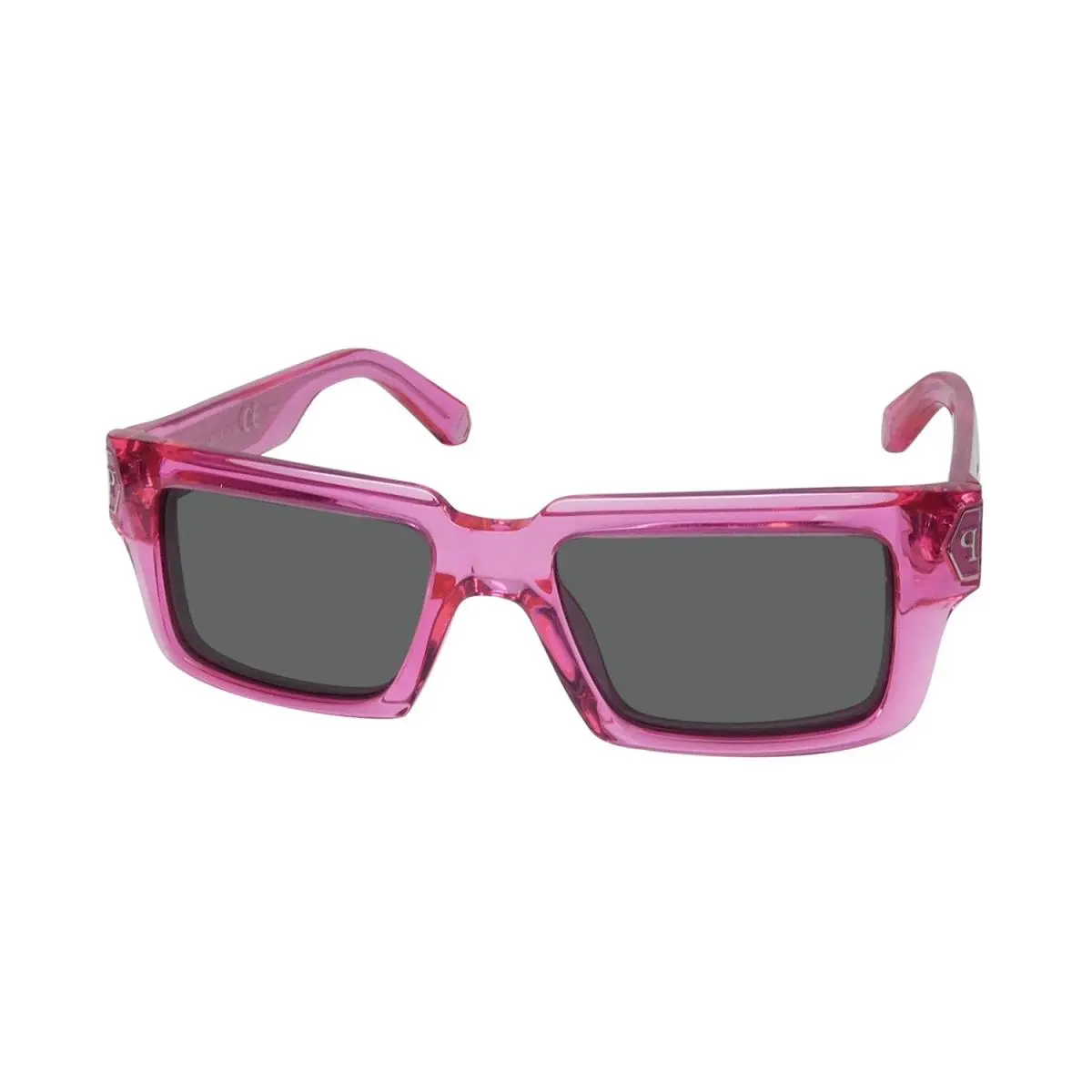 Philipp Plein SPP044 Plein Dark Shapes Sunglasses Pink Square Full-rim 03GB