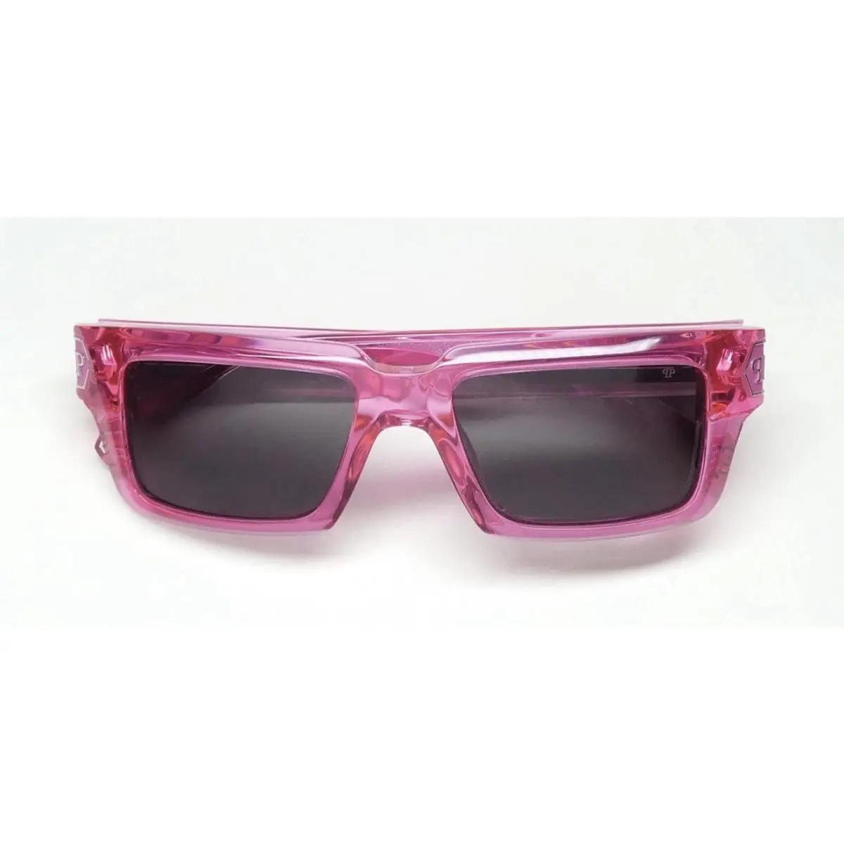 Philipp Plein SPP044 Plein Dark Shapes Sunglasses Pink Square Full-rim 03GB