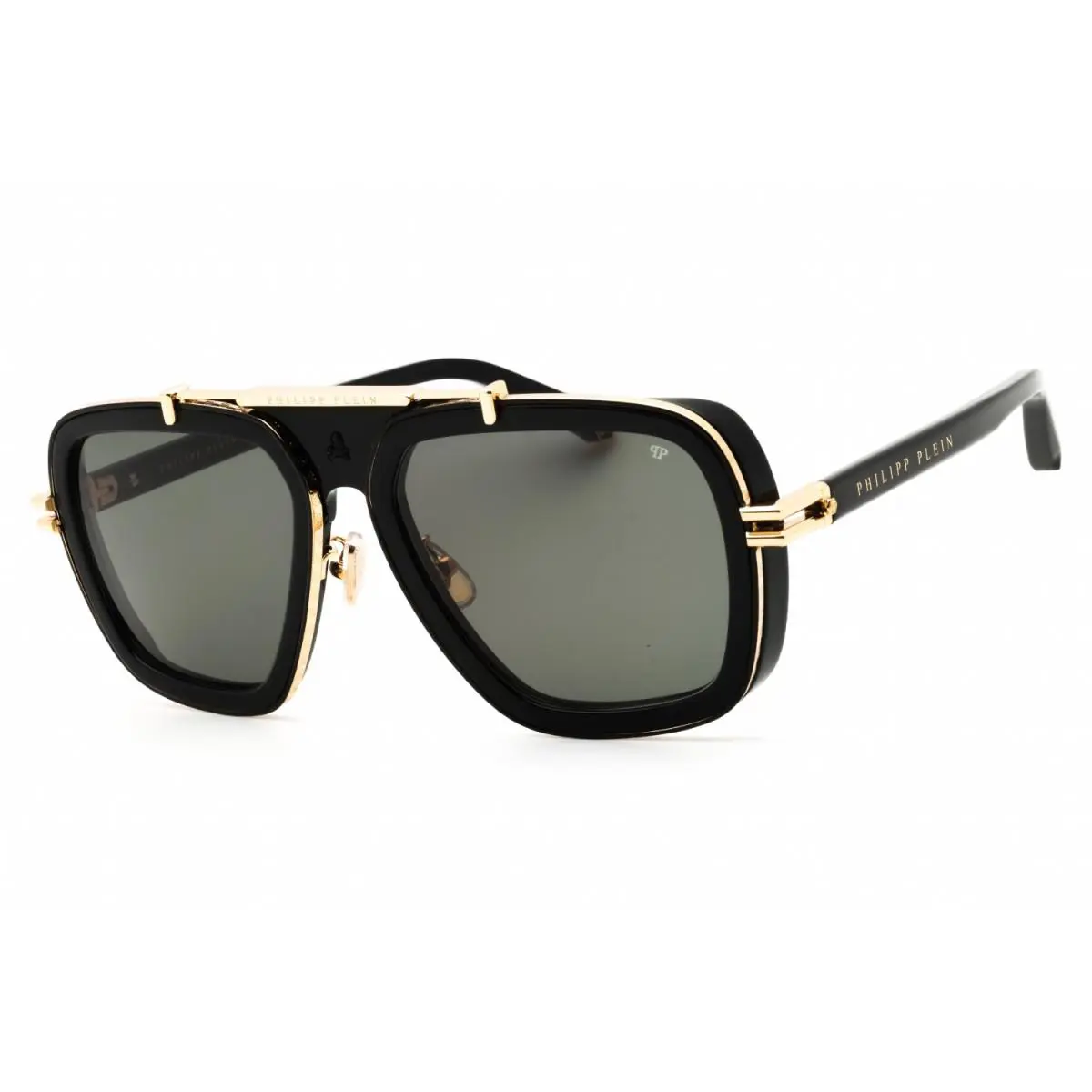 Philipp Plein SPP109V 700K Shiny Black/grey 57-19-145 Sunglasses