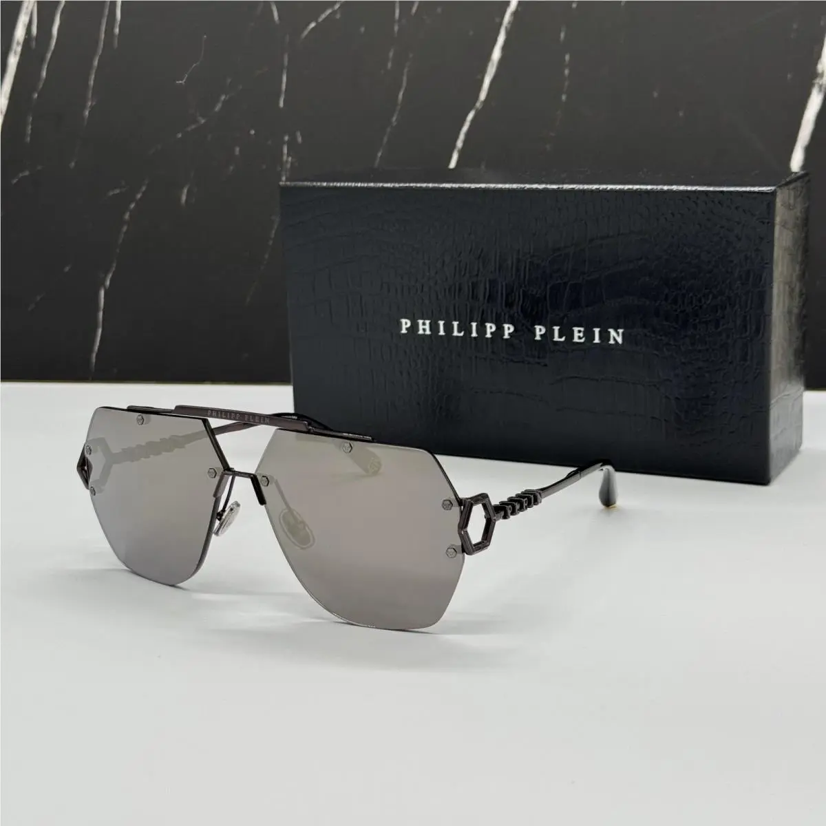 SPP111 672X Philipp Plein Sleek Grey Unisex Sunglasses