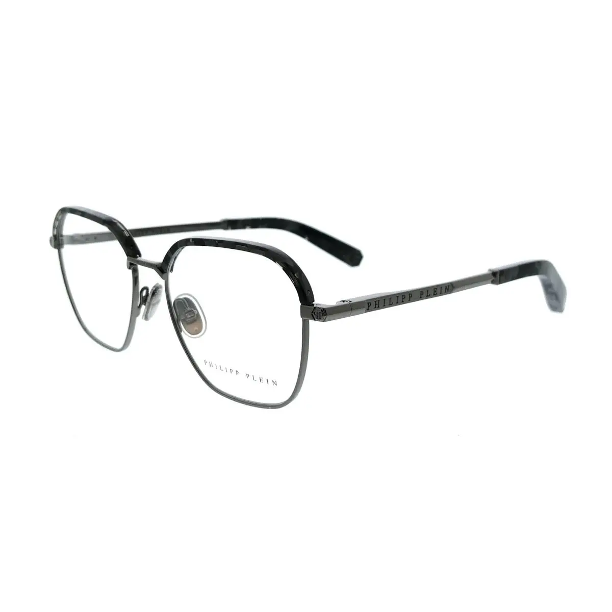 VPP017M520568 Gray Square Mens Optical Frames by Philipp Plein
