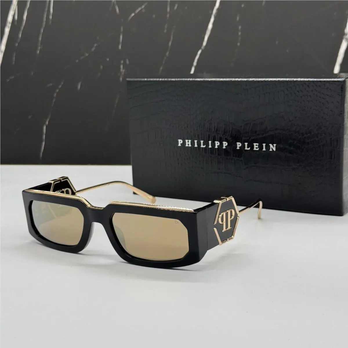 SPP119M 700G Philipp Plein Rose Venus Shiny Black `men Sunglasse