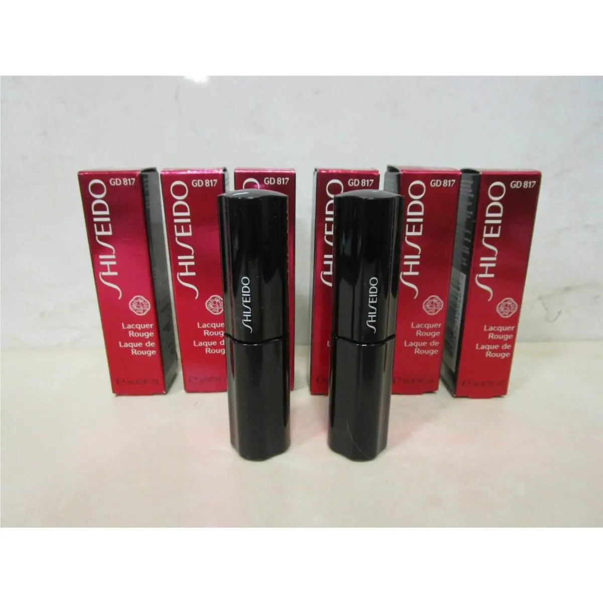 Shiseido Lacquer Rouge GD 817 .2 OZ Boxed 6 Piece Lot