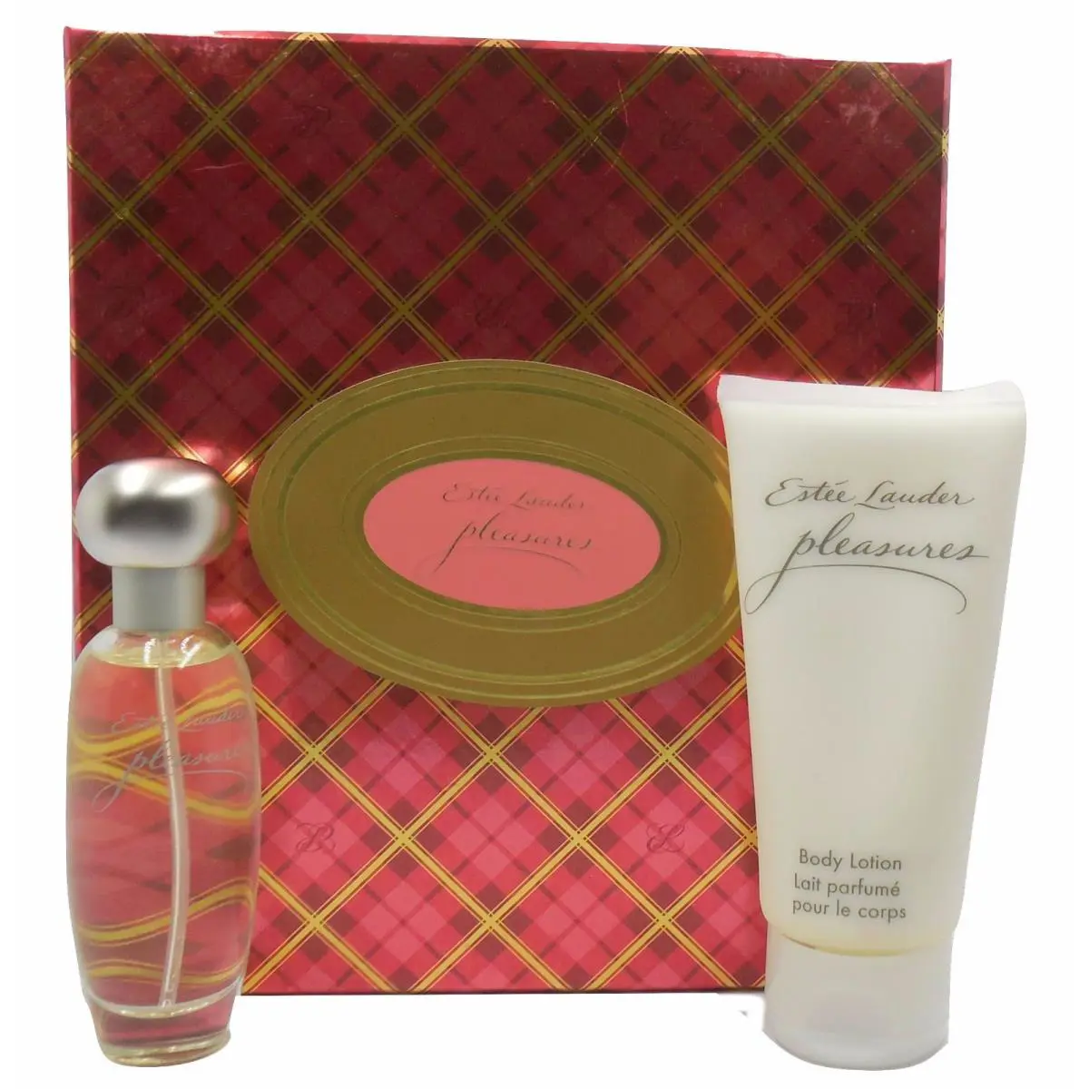 Pleasures BY Estee Lauder Gift Set Edp Spray 1 Oz.+body Lotion 2.5 Oz. D