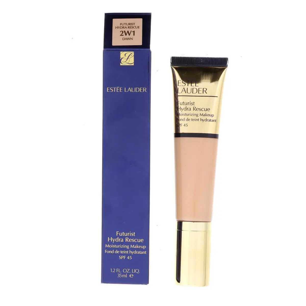 Estee Lauder Futurist Hydra Rescue Moisturizing Makeup Spf 45 2W1 Dawn 1.2 oz